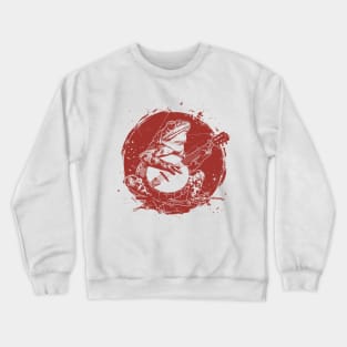 Frog playing banjo Crewneck Sweatshirt